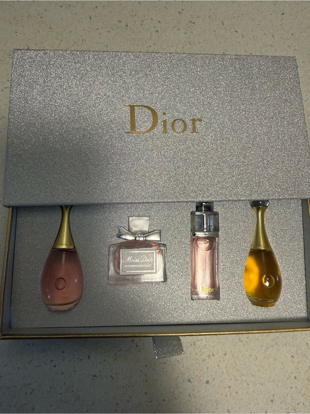 Dior Women's Mini Fragrance Gift Set - Pink & Gold Bottles